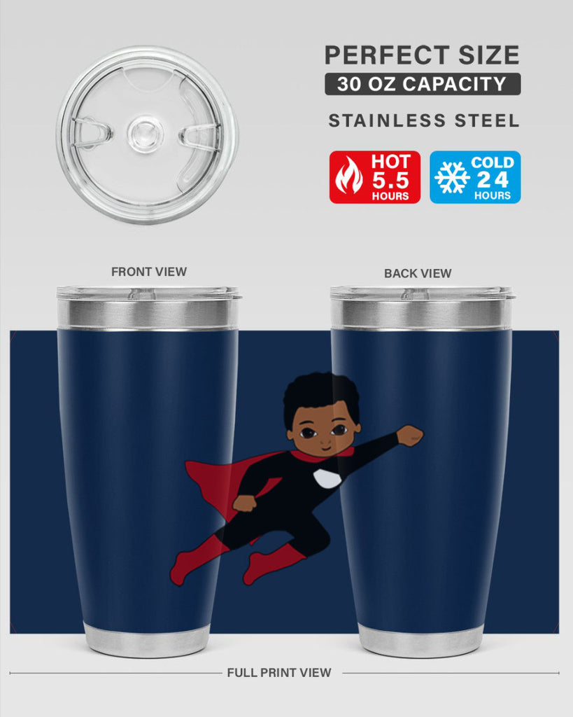 super kid 5#- black men - boys- tumbler