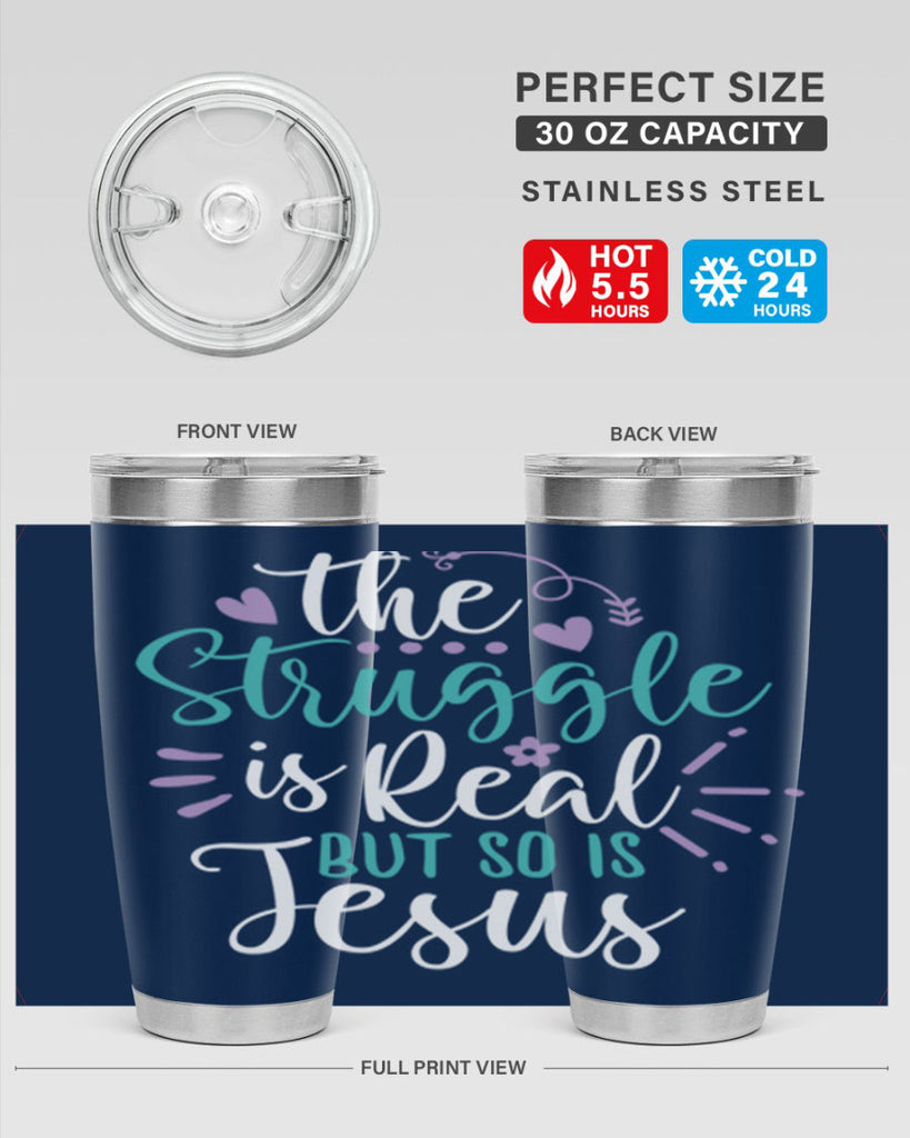 the struggle is real but so is jesuss 4#- easter- Tumbler