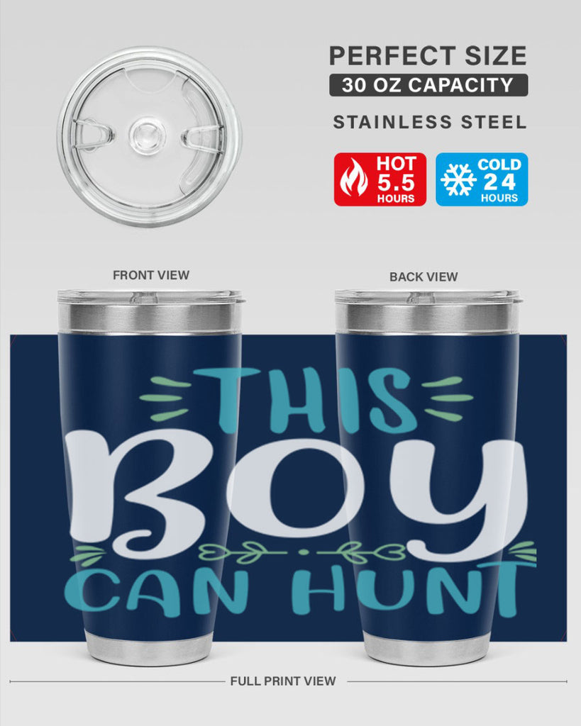 this boy can huntt 1#- easter- Tumbler