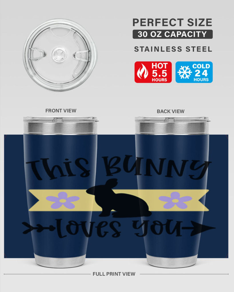 this bunny loves you 10#- easter- Tumbler