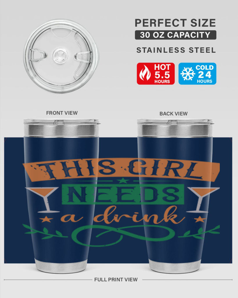 this girl needs a drink 36#- mardi gras- Tumbler