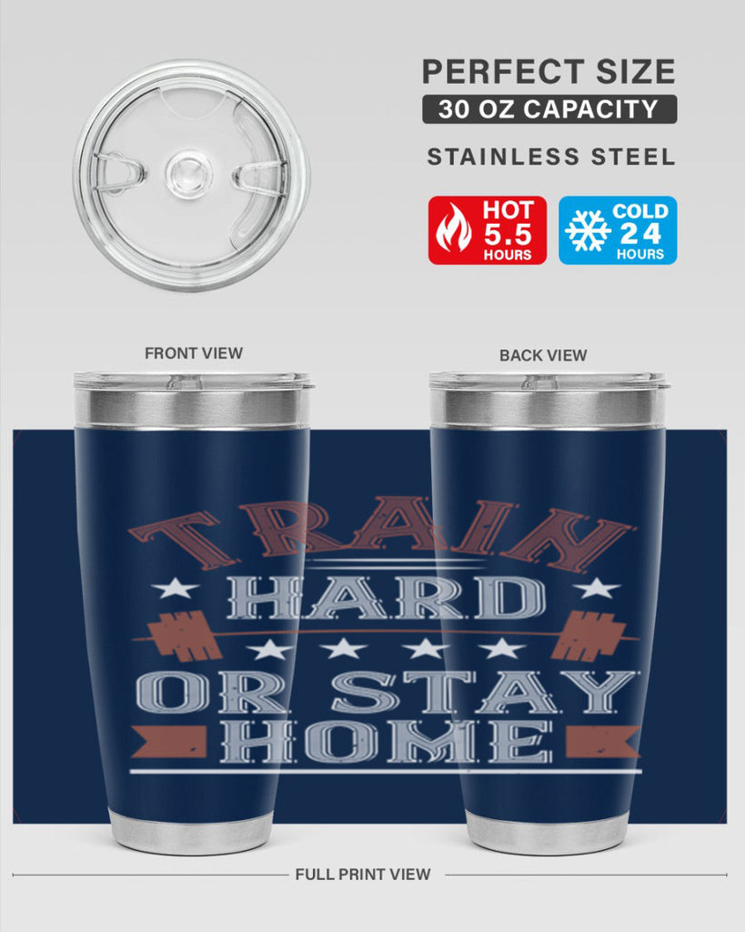 train hard or stay home 62#- gym- Tumbler