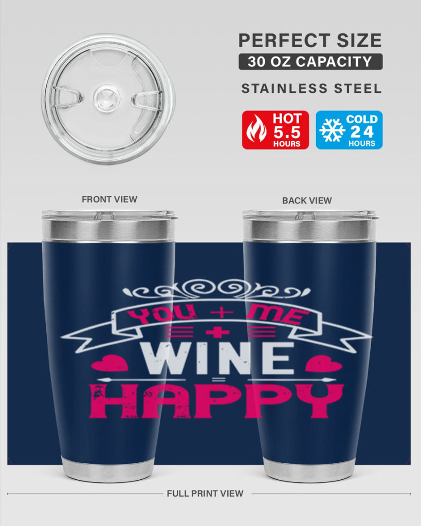you me wine happy 1#- valentines day- Tumbler