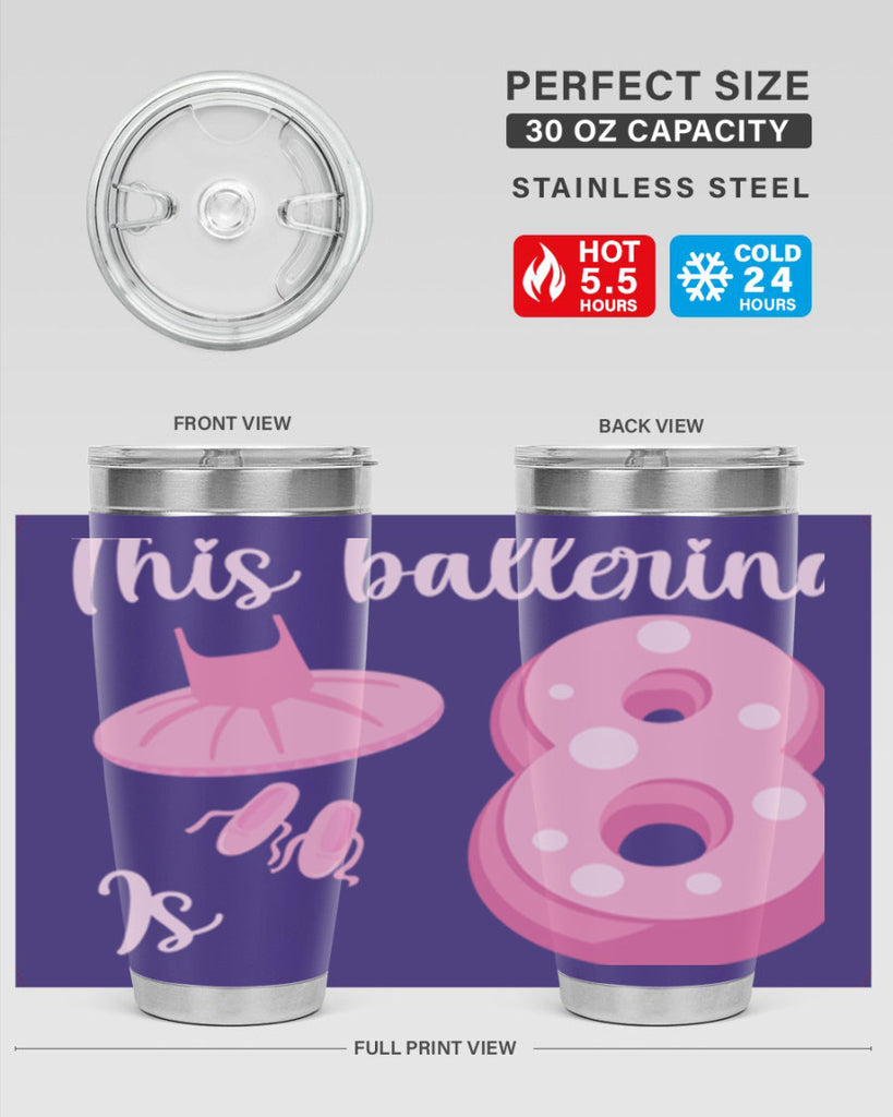 8th Birthday Ballet Dancer Ballerina 2#- ballet- Tumbler
