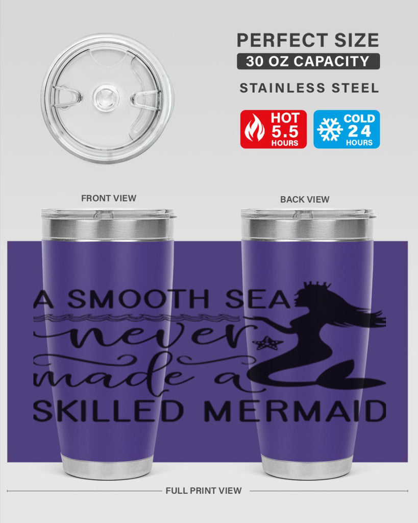 A smooth sea never made 12#- mermaid- Tumbler