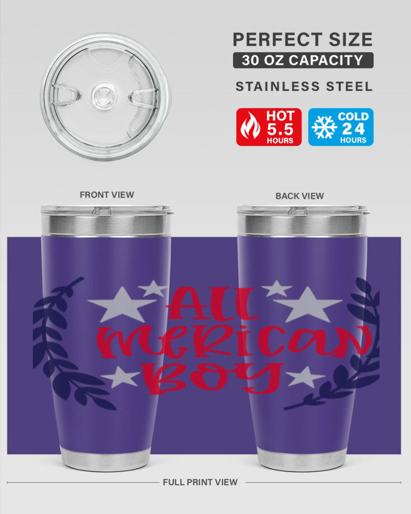 All Merican Boy Style 143#- Fourt Of July- Tumbler