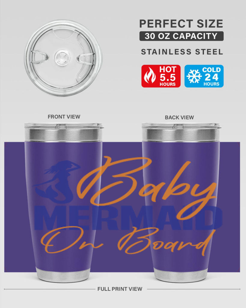 Baby Mermaid on Board 20#- mermaid- Tumbler
