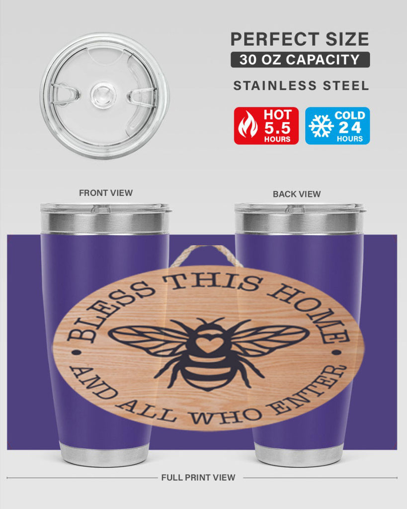Bless this Home Bee Mockup58#- spring- Tumbler