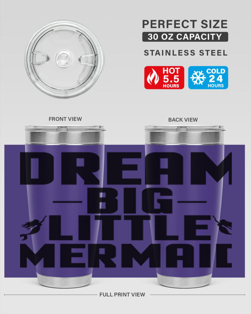 Dream big little mermaid 132#- mermaid- Tumbler