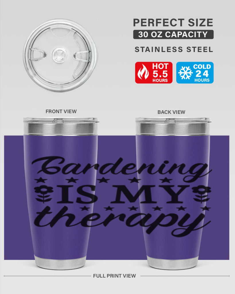 Gardening is my therapy  146#- spring- Tumbler