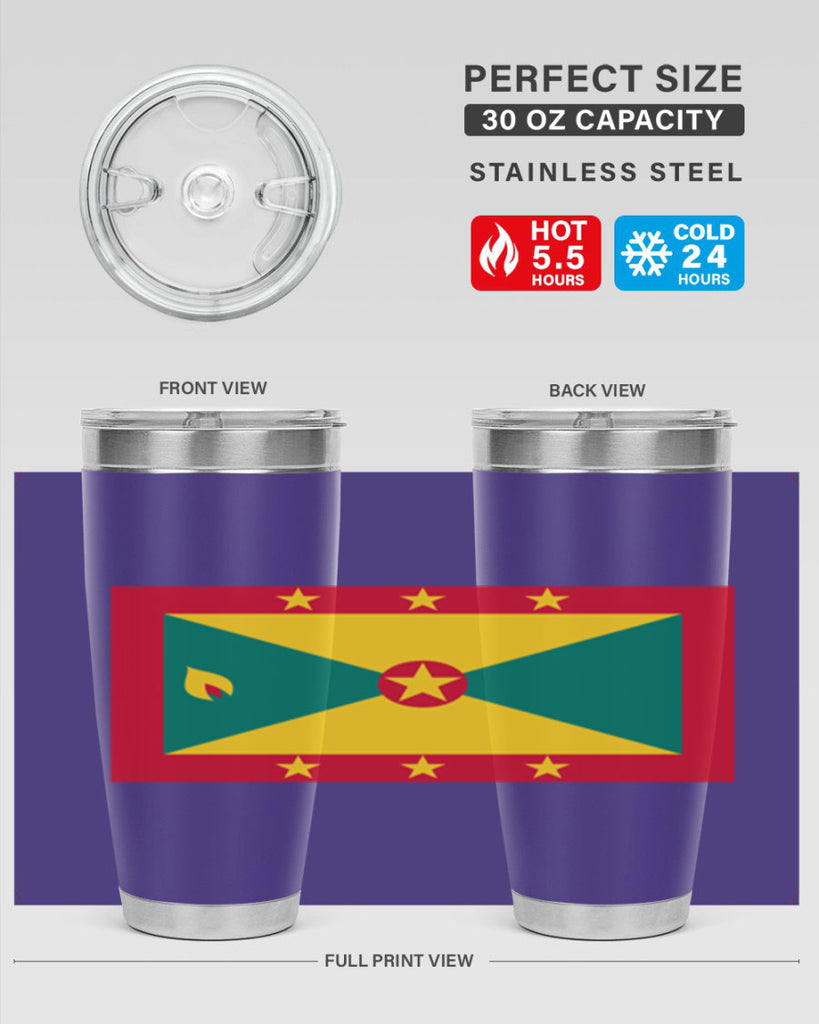 Grenada 130#- world flags- Tumbler