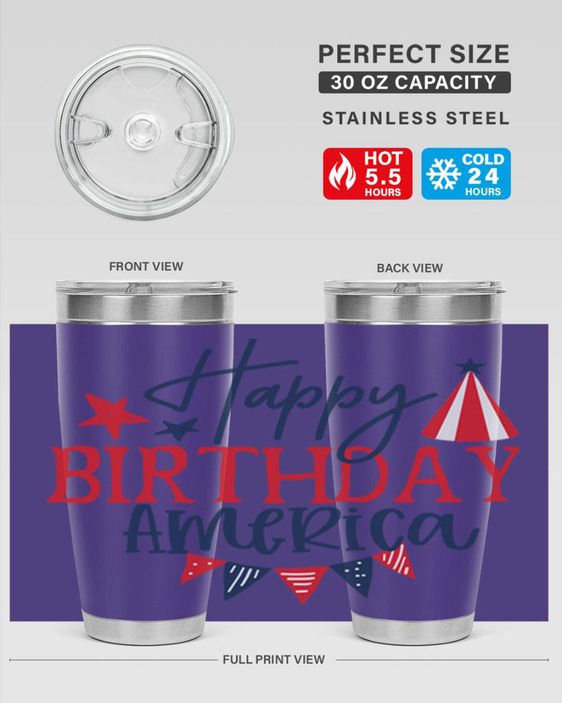 Happy Birthday america Style 30#- Fourt Of July- Tumbler