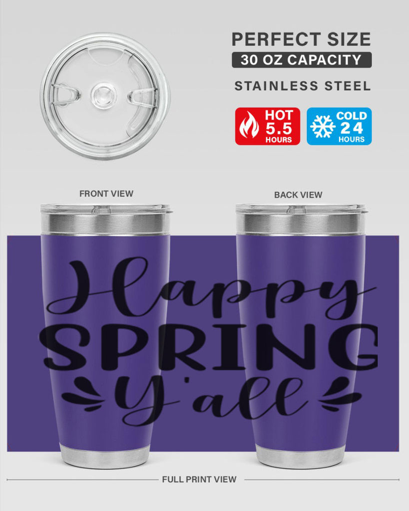 Happy Spring Y'all 163#- spring- Tumbler