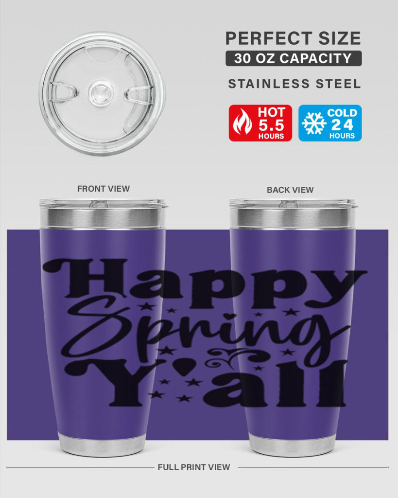 Happy Spring Y'all 164#- spring- Tumbler