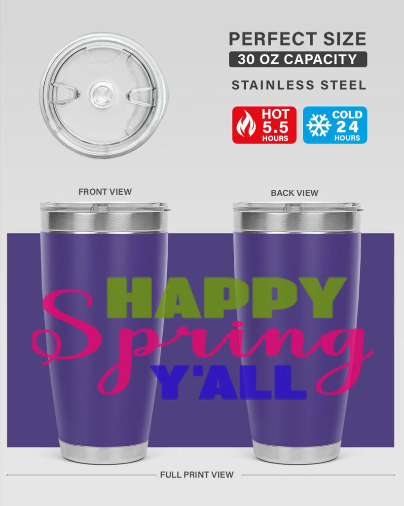 Happy Spring Y'all 168#- spring- Tumbler