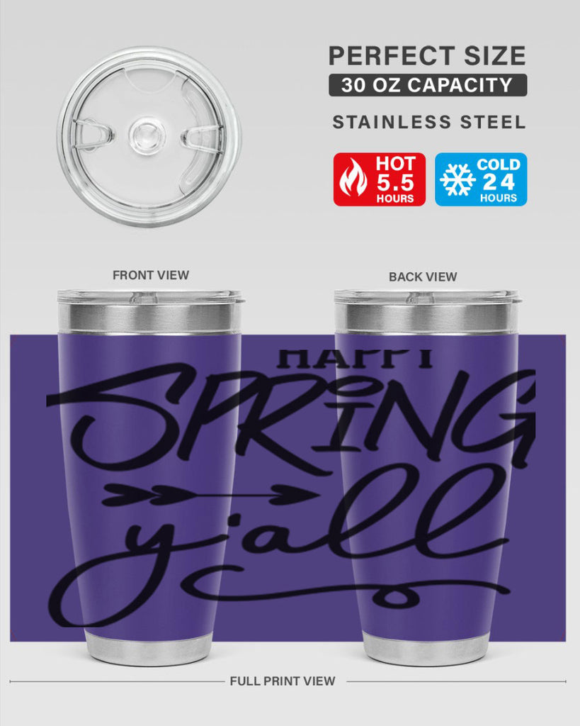 Happy Spring Y'all169#- spring- Tumbler