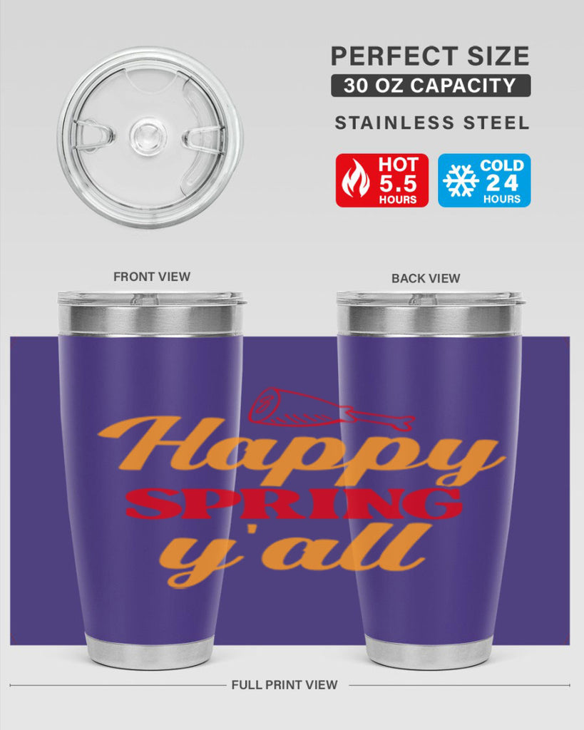 Happy spring y'all 162#- spring- Tumbler