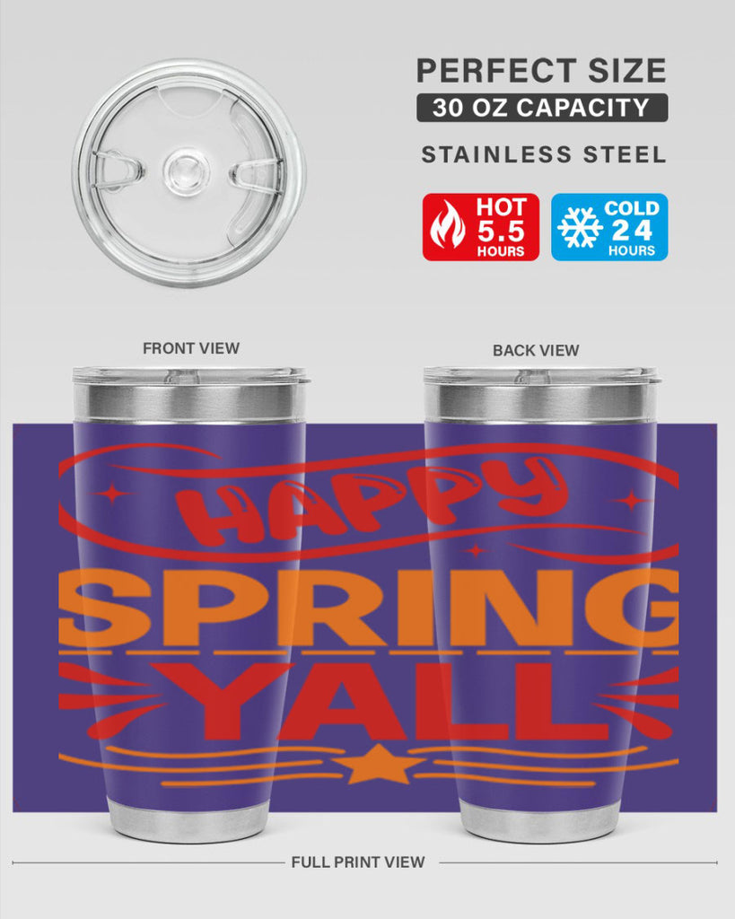 Happy spring yall 172#- spring- Tumbler