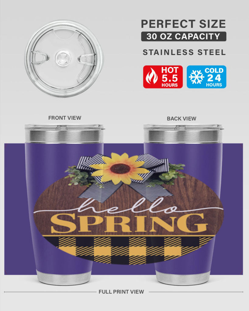 Hello Spring plaid Mockup 204#- spring- Tumbler