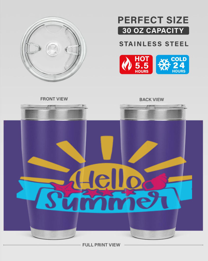 Hello Summer Style 38#- summer- Tumbler