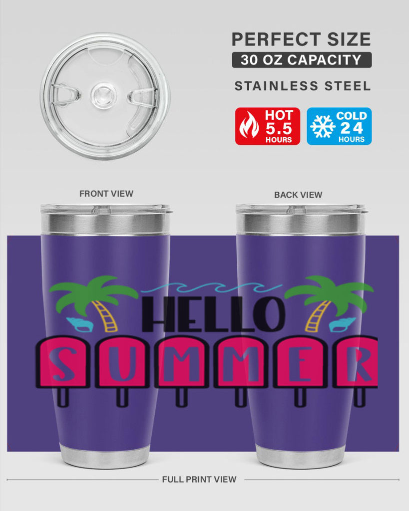 Hello Summer Style 39#- summer- Tumbler