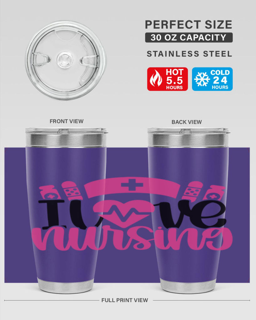 I Love Nursing Style Style 171#- nurse- tumbler