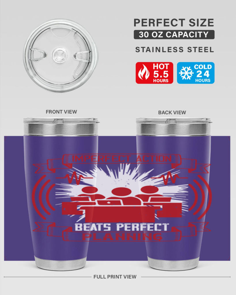 Imperfect action beats perfect planning Style 29#- coaching- tumbler