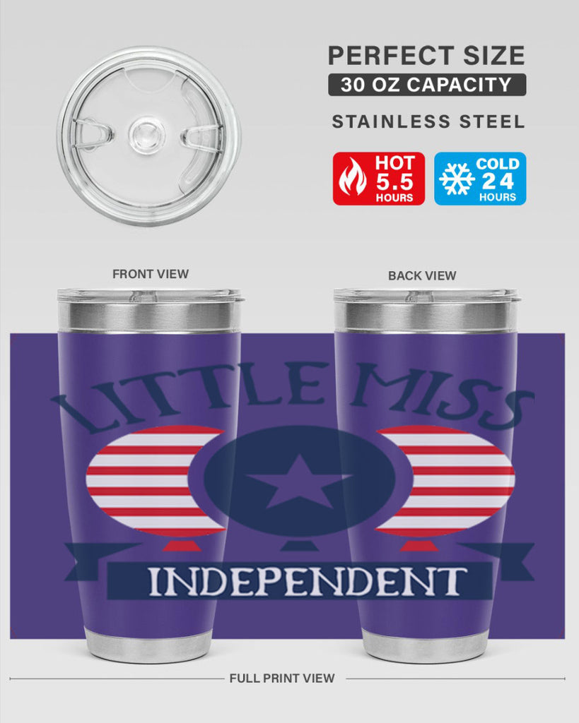 Little miss independent Style 80#- Fourt Of July- Tumbler