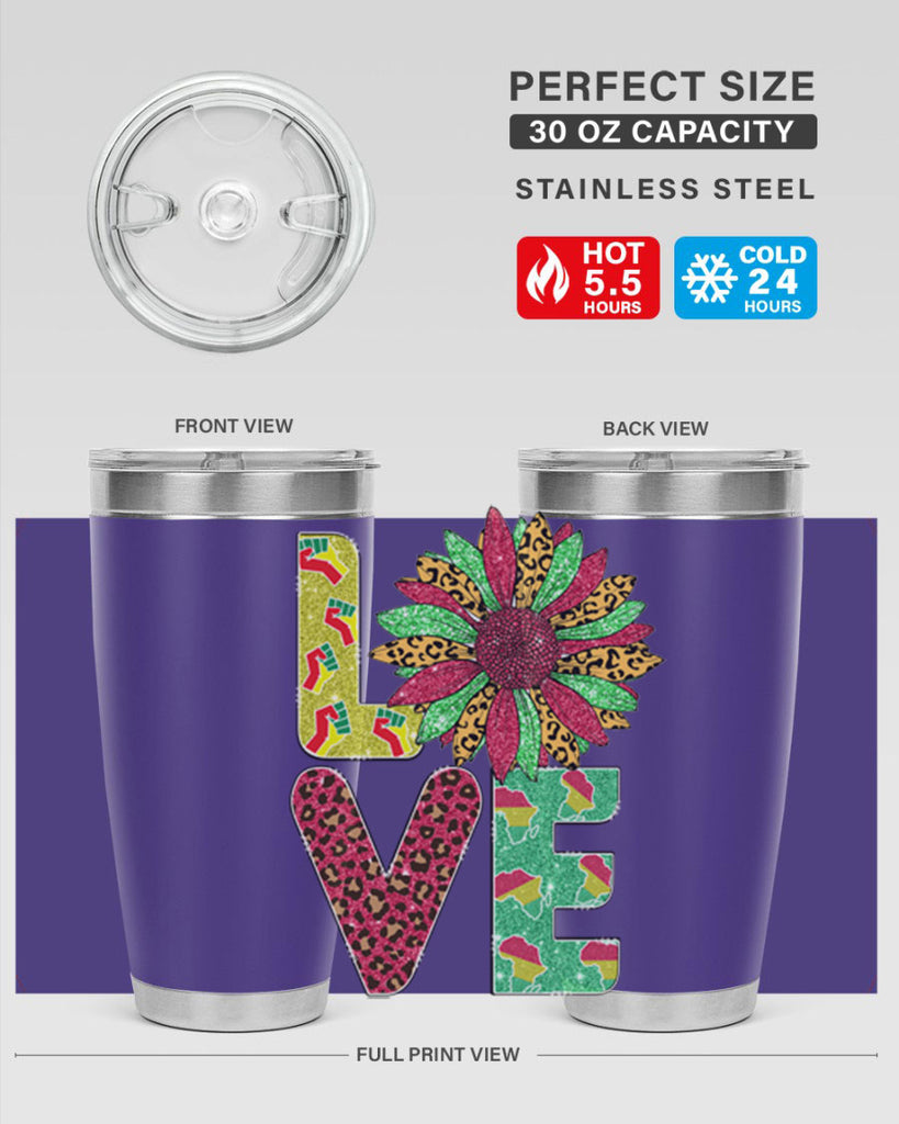 Love Juneteenth Day Fist Sunflower Png 7#- Juneteenth- tumbler