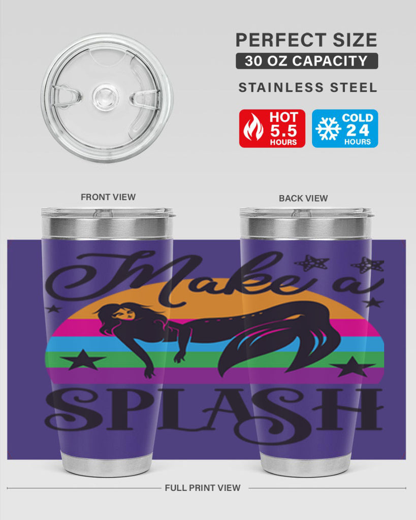 Make a splash 313#- mermaid- Tumbler