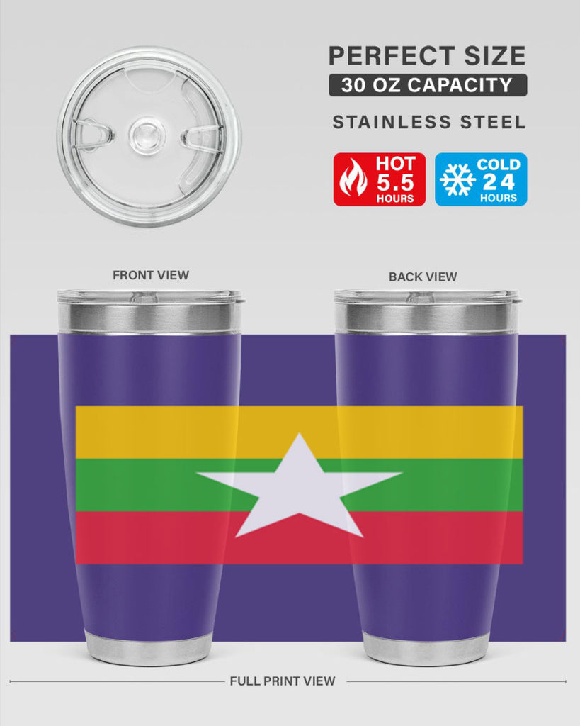 Myanmar 79#- world flags- Tumbler