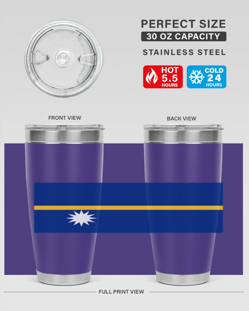 Nauru 77#- world flags- Tumbler