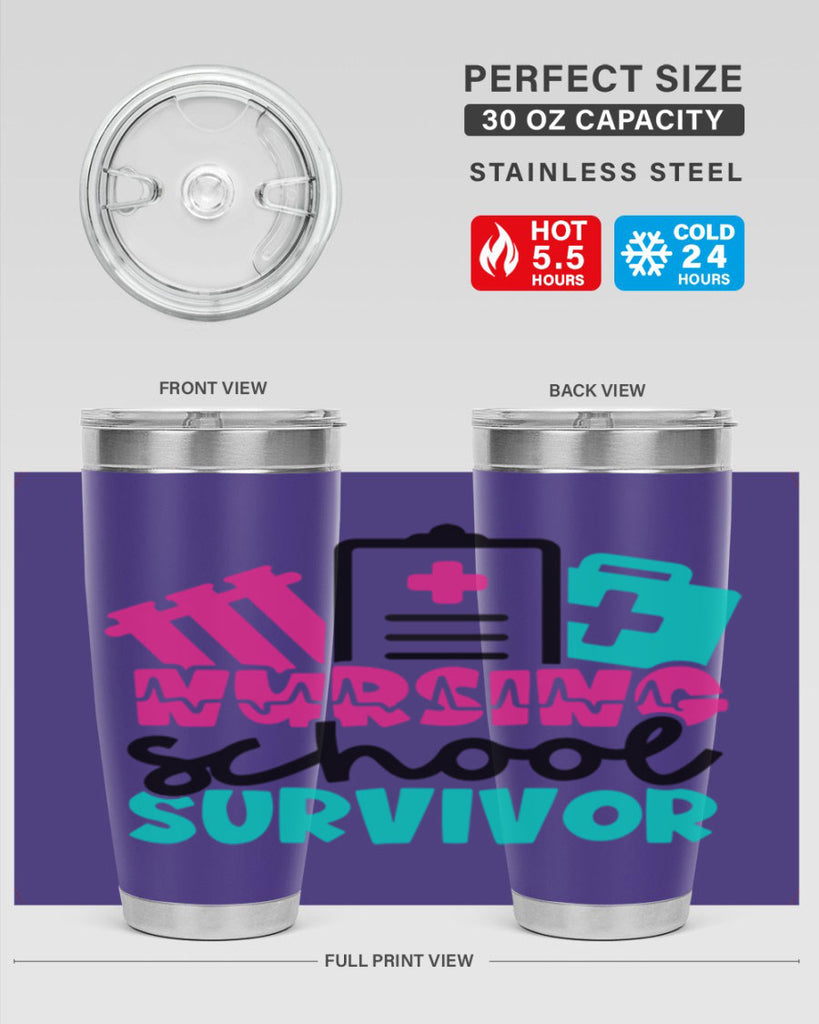 Nursing School Survivor Style Style 62#- nurse- tumbler