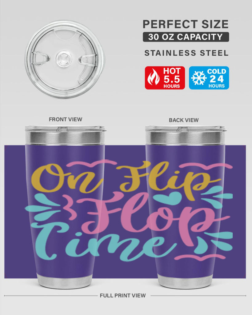 ON FLIP FLOP TIME Style 58#- summer- Tumbler