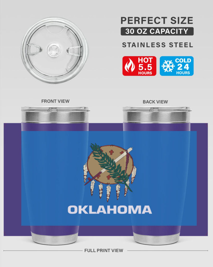 Oklahoma 16#- Us Flags- Tumbler
