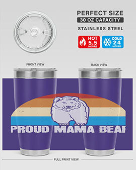 Proud mama bear 26#- Bears- Tumbler