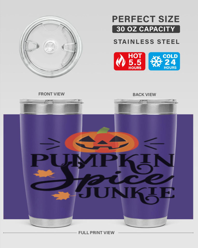 Pumpkinspicejunkie 568#- fall- Tumbler