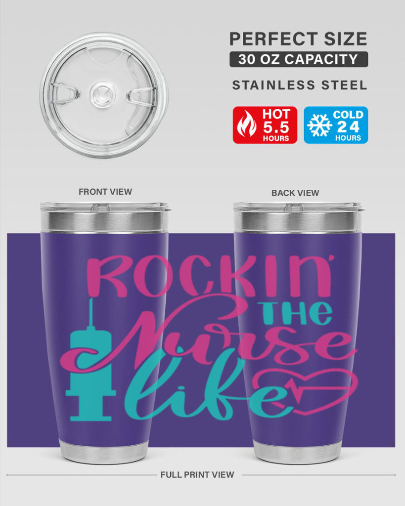 Rockin The Nurse Life Style Style 55#- nurse- tumbler