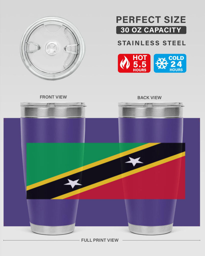 Saint Kitts and Nevis 52#- world flags- Tumbler