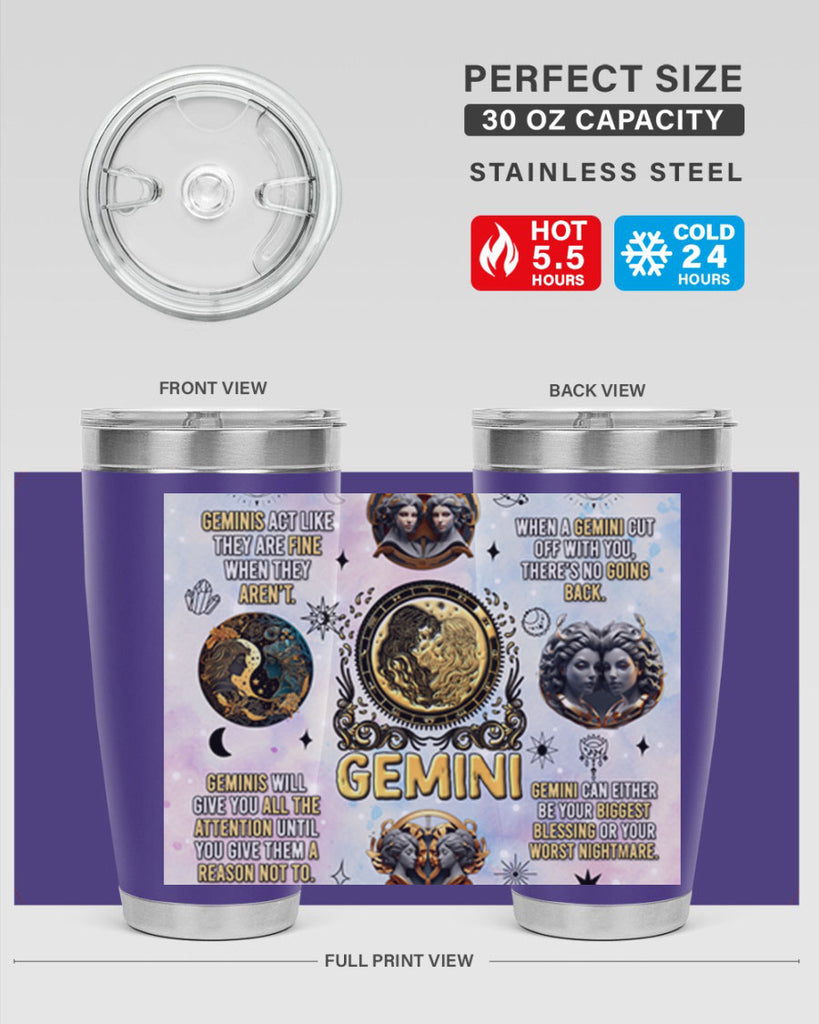 StraightGemini 472#- zodiac- Tumbler