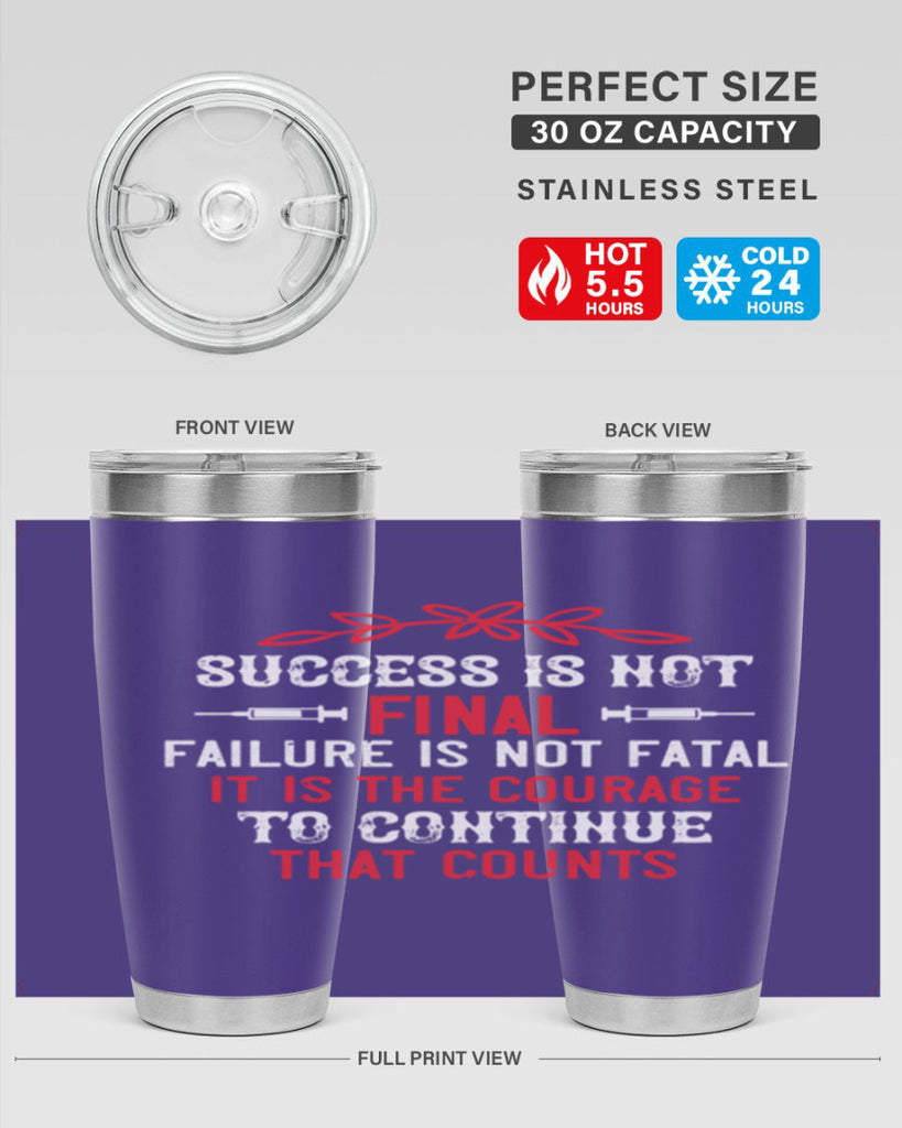 Success is not final Failure is not fatal Style 266#- nurse- tumbler