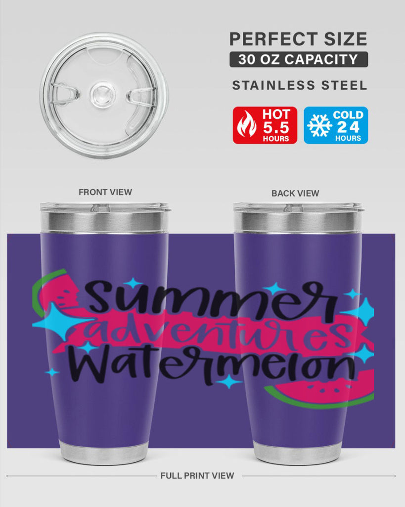 Summer Adventures Watermelon Style 23#- summer- Tumbler