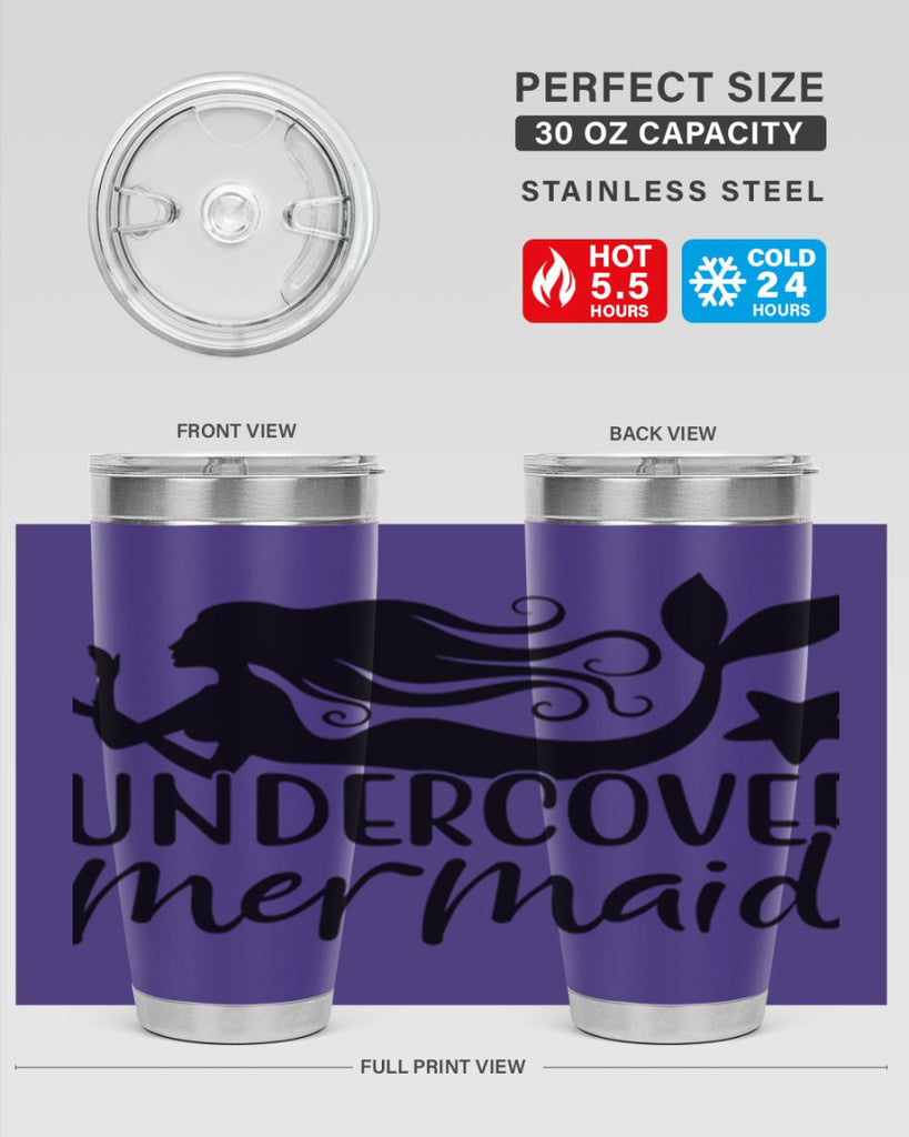Undercover mermaid 657#- mermaid- Tumbler