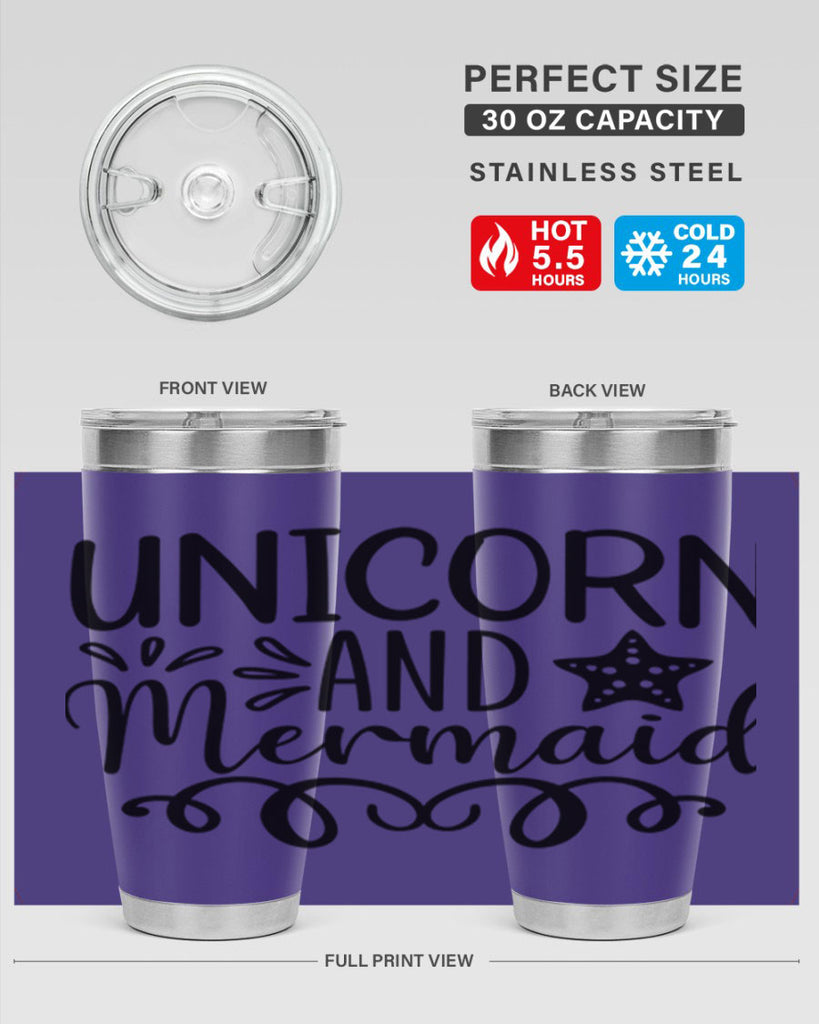 Unicorn And Mermaid 658#- mermaid- Tumbler