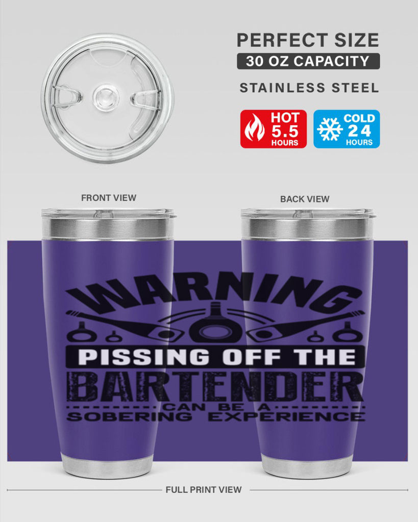 Warning Style 10#- bartender- tumbler