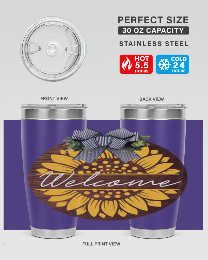 Welcome Sunflower Mockup584#- spring- Tumbler