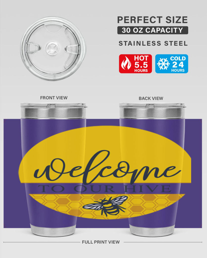 Welcome to our Hive complete yellow590#- spring- Tumbler