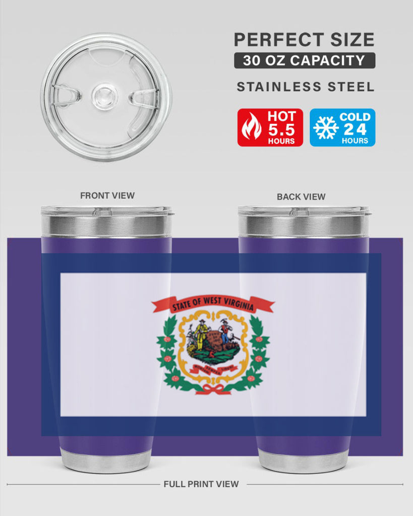 West Virginia 3#- stateflags- Tumbler