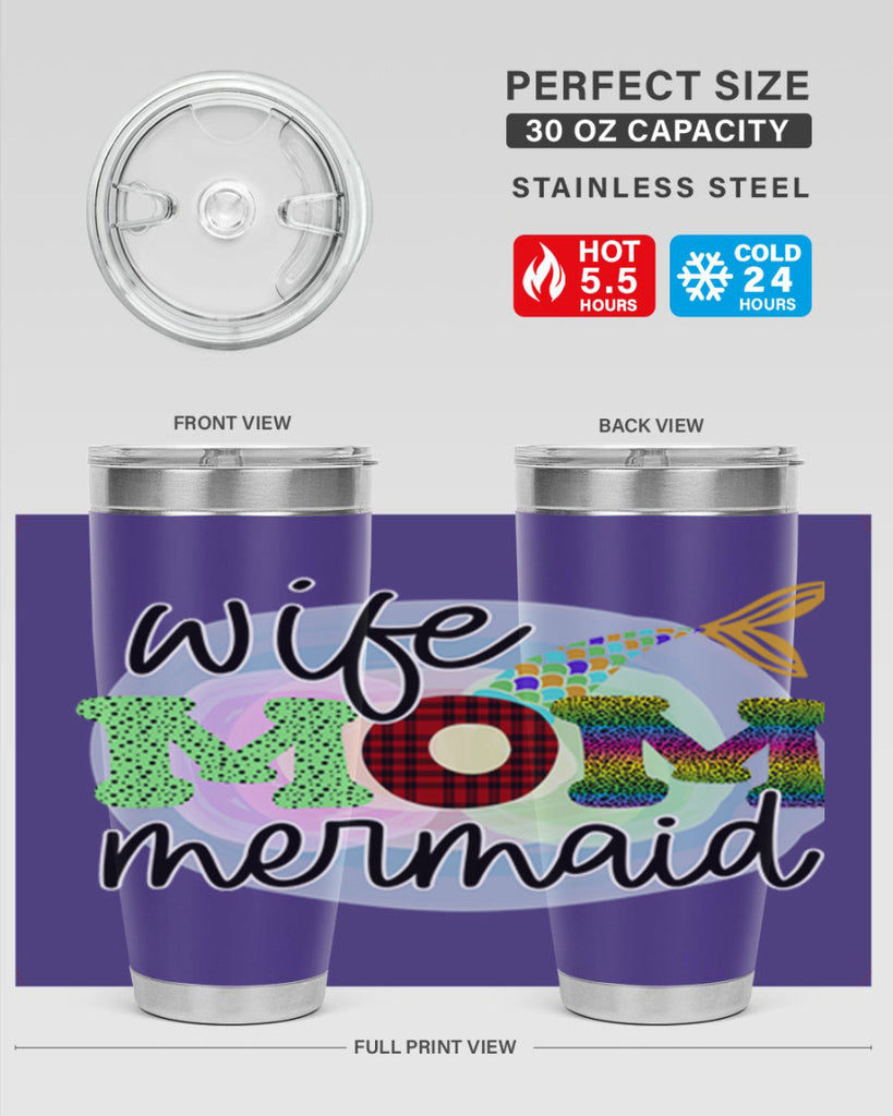 Wife Mom Mermaid 674#- mermaid- Tumbler
