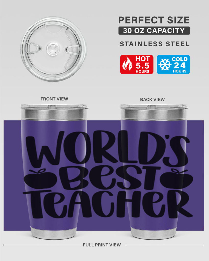 Worlds Best Teacher Style 28#- teacher- tumbler